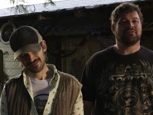 Justified S2 4 - Jeremy Davies as Dickie Bennett, left, and Brad William Henke as Coover Bennett