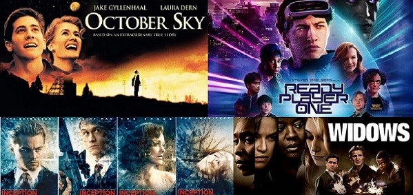 YIM 10 - October Sky, Ready Player One. Inception and Widows